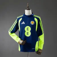 Scotland 2026 Training Top Navy Blue & Fluorescent Green Scotland 2026 Training Top Navy Blue & Fluorescent Green