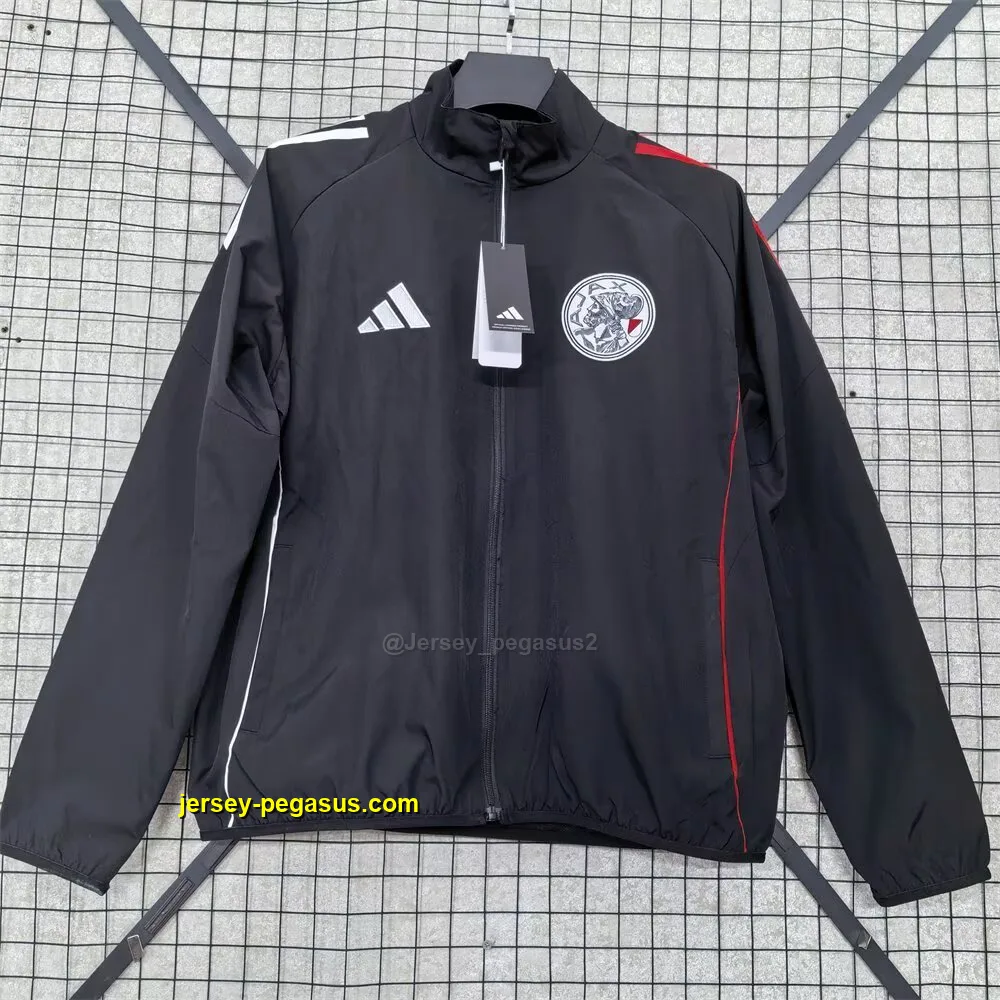 Ajax black windbreaker jacekt Ajax black windbreaker jacekt
