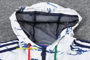 Italy white and blue windbreaker jacket