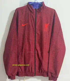 L-- blue red reversible windbreaker jacket