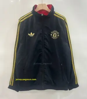 Man U black and red reversible windbreaker jacket