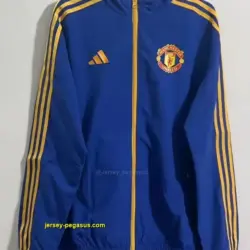 Man U blue green reversible windbreaker jacket