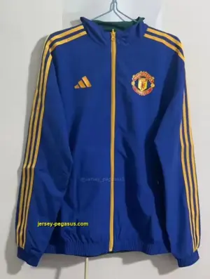 Man U blue green reversible windbreaker jacket