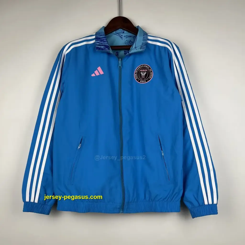 Miami blue reversible windbreaker jacket