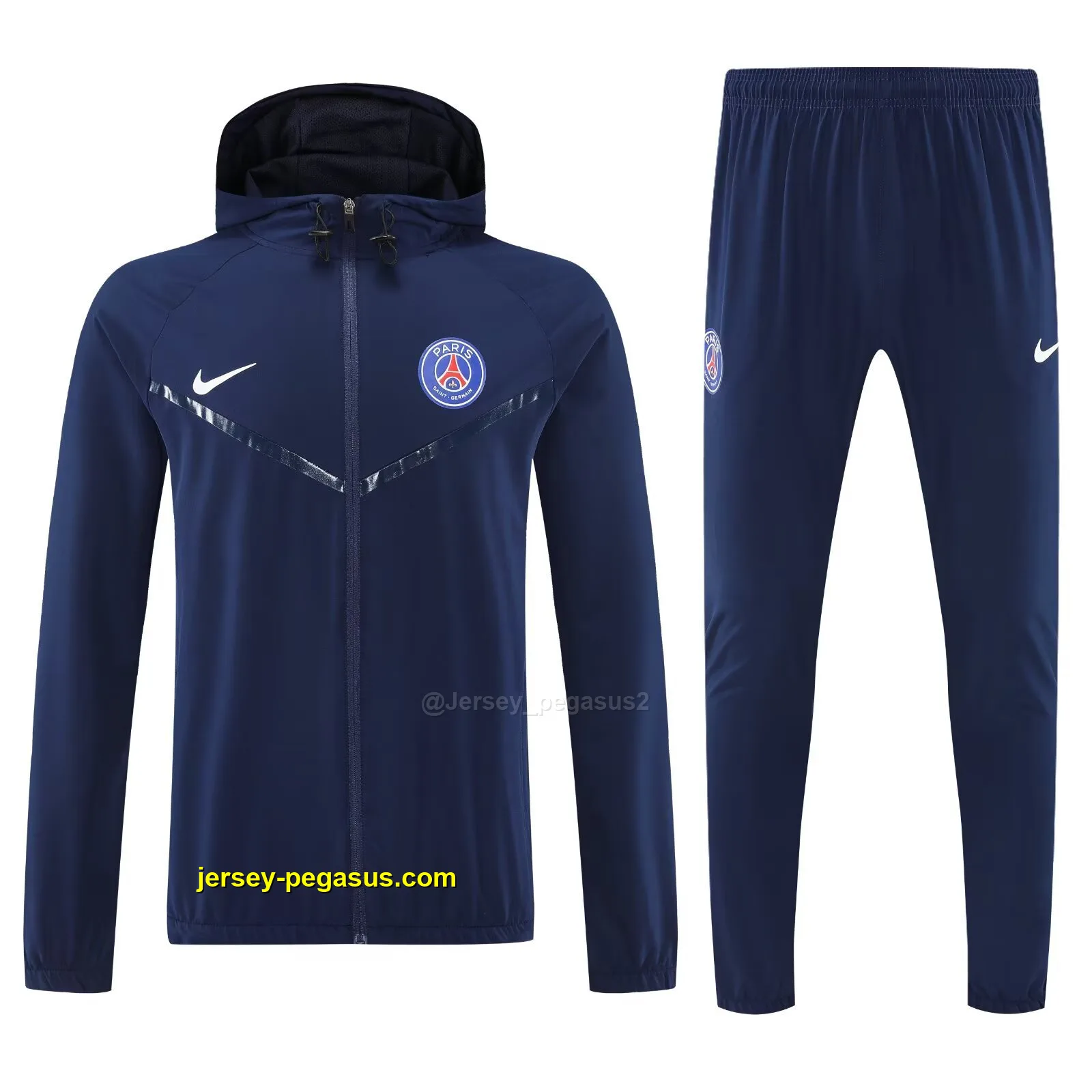 Paris royal blue windbreaker jacket and pants Paris royal blue windbreaker jacket and pants