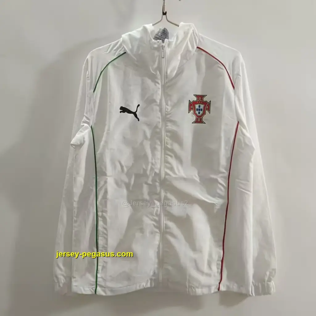 Portugal white windbreaker jacket