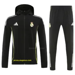 Real Madrid black windbreaker jacket and pants