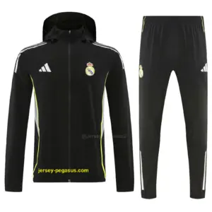Real Madrid black windbreaker jacket and pants