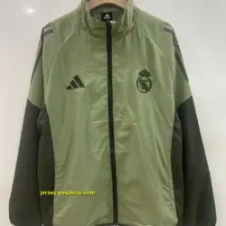 Real Madrid green windbreaker jacket