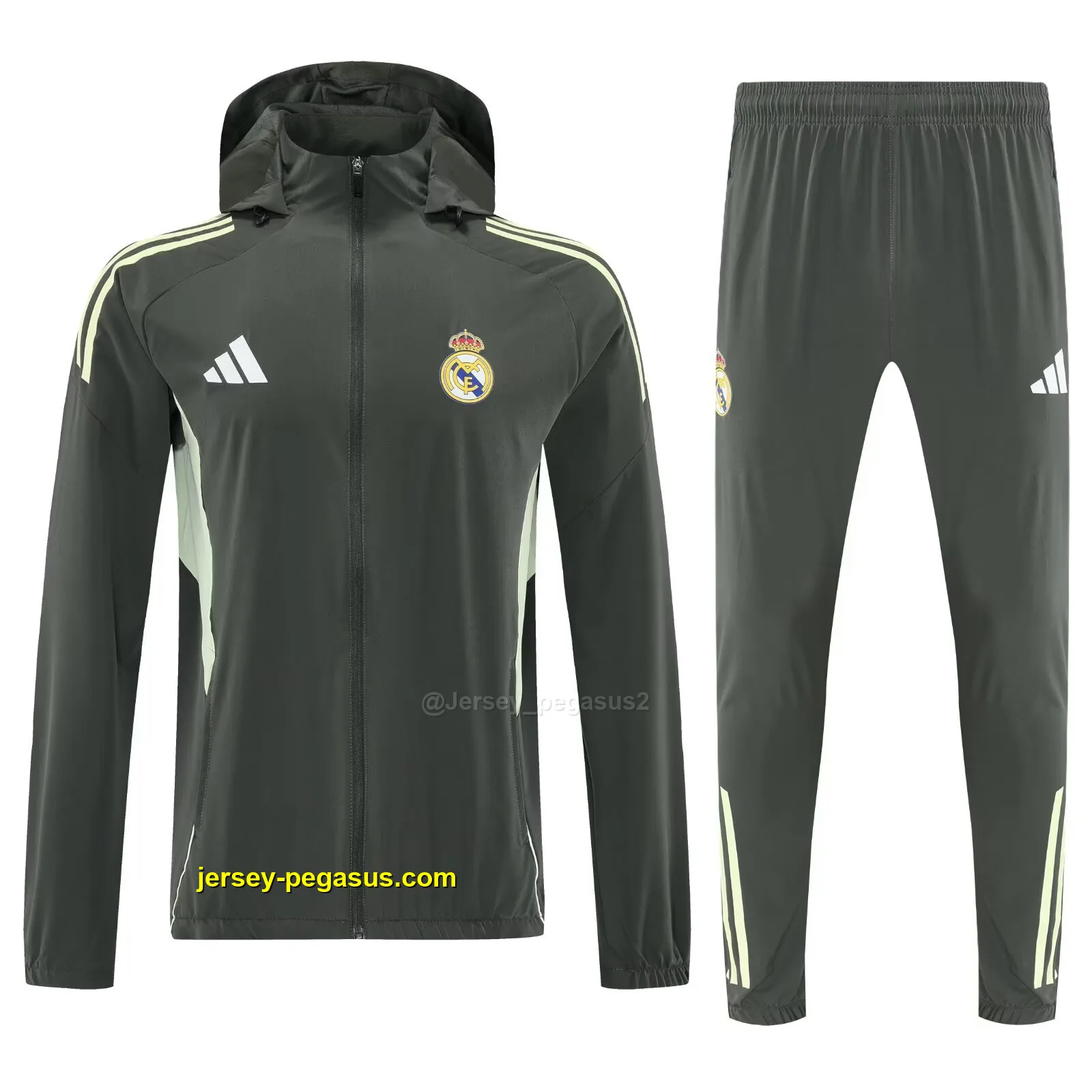 Real Madrid grey windbreaker jacket and pants Real Madrid grey windbreaker jacket and pants