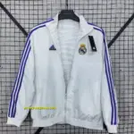 Real Madrid white recersible windbreaker jacket
