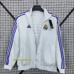 Real Madrid white recersible windbreaker jacket
