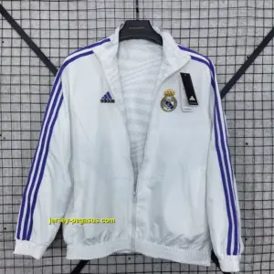 Real Madrid white recersible windbreaker jacket