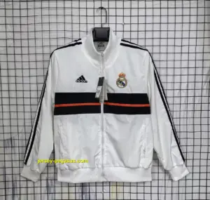 Real Madrid white windbreaker jacket
