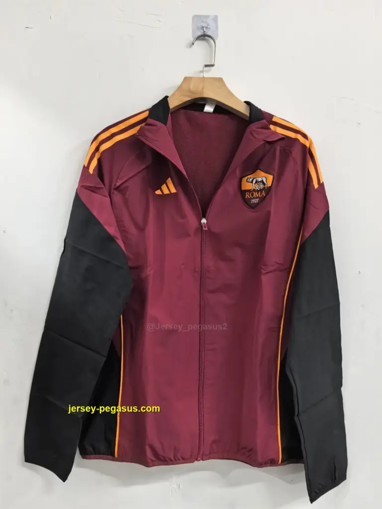 Roma maroon windbreaker jacket