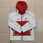 Sevilla red white windbreaker jacket