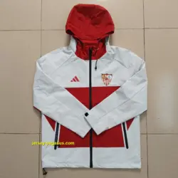 Sevilla red white windbreaker jacket