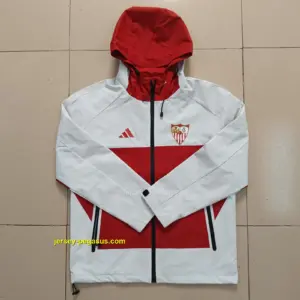 Sevilla red white windbreaker jacket