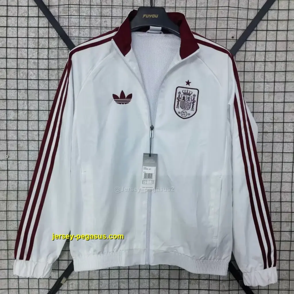 Spain 2026 white windbreaker jacket