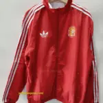 Spain red white recersible windbreaker jacket