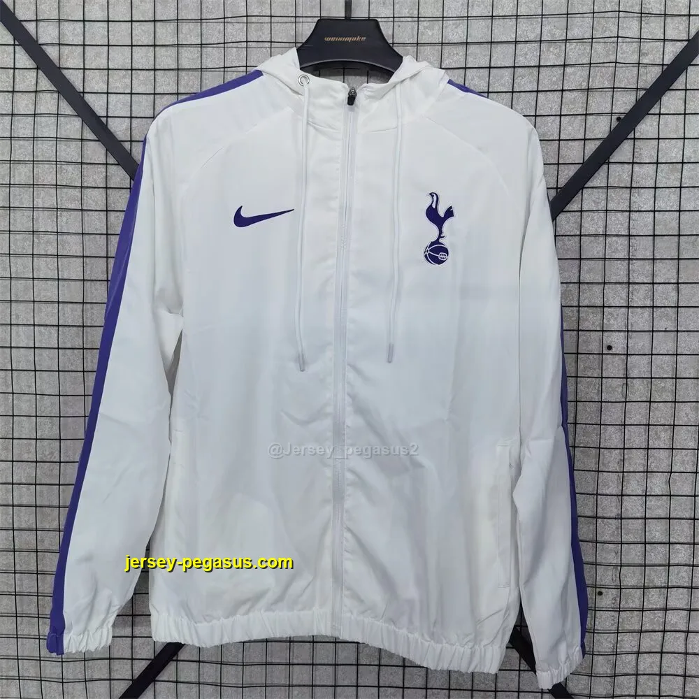 Tottenham white windbreaker jacket Tottenham white windbreaker jacket
