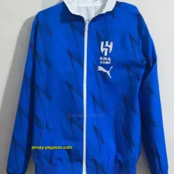 al hilal blue white reversible windbreaker jacket