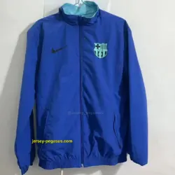 b- blue green reversible windbreaker jacket