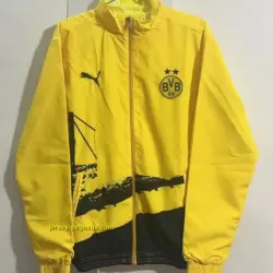 dortmund yellow reversible windbreaker jacket