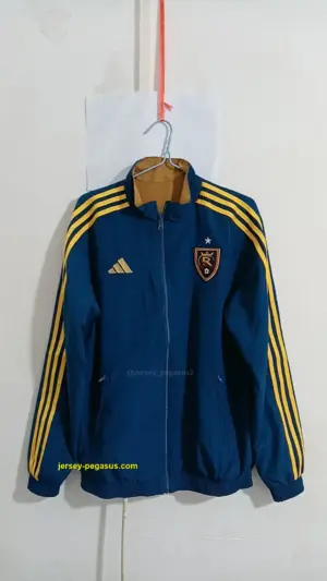 real salk lake reversible windbreaker jacket