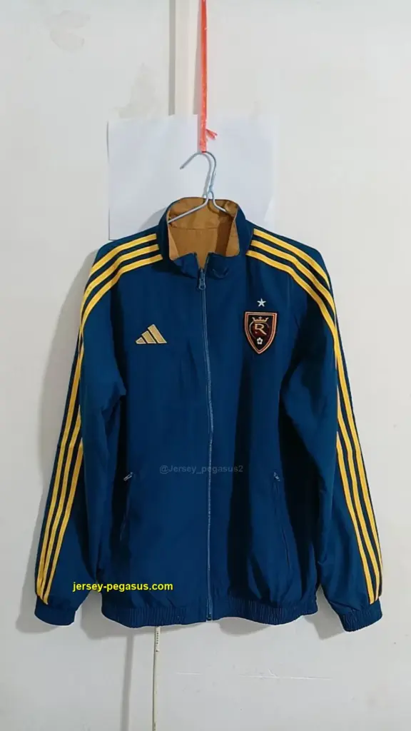 real salk lake reversible windbreaker jacket