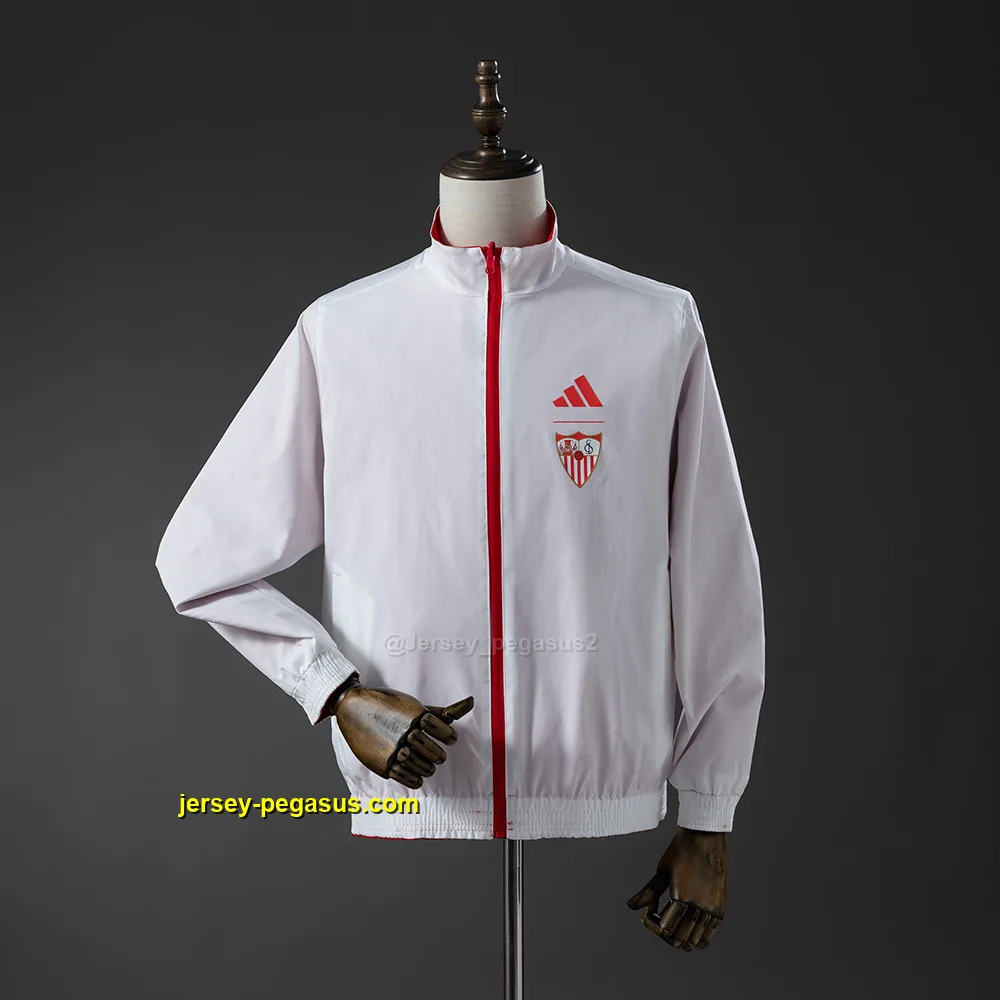 Athletic Bilbao Reversible Jacket Windbreaker - Red & White Athletic Bilbao Reversible Jacket Windbreaker - Red & White
