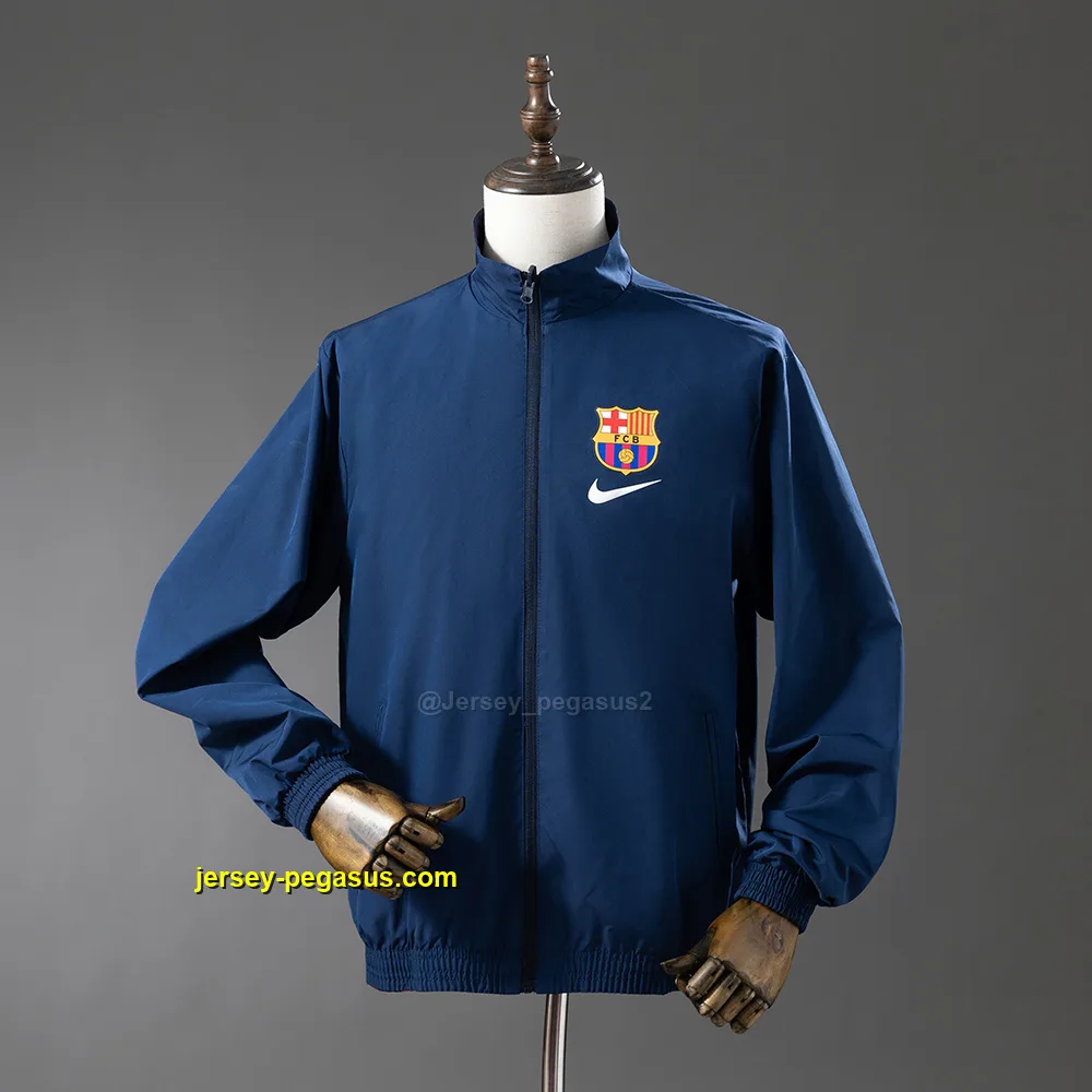 Barcelona Reversible Jacket Windbreaker - Red & Navy Barcelona Reversible Jacket Windbreaker - Red & Navy