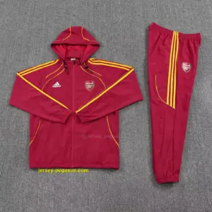 Arsenal dark red windbreaker jacket and pants