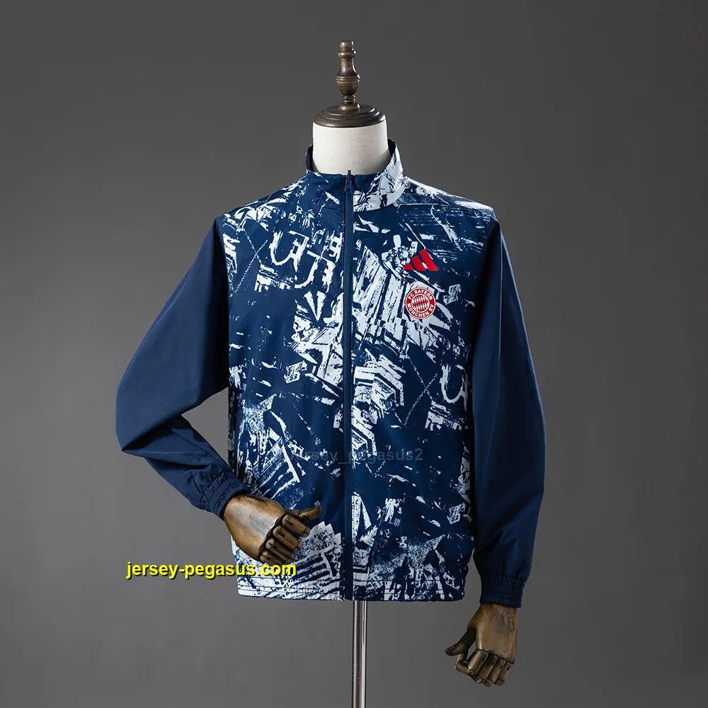 Bayern Munich Reversible Jacket Windbreaker - Navy Blue Bayern Munich Reversible Jacket Windbreaker - Navy Blue