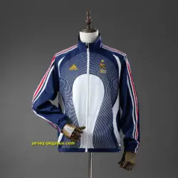 France Retro Windbreaker - White & Blue