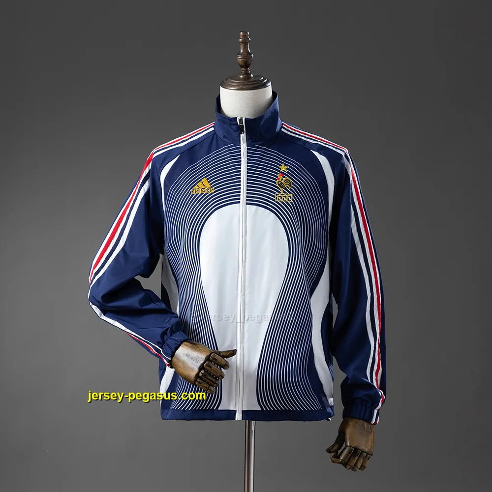France Retro Windbreaker - White & Blue France Retro Windbreaker - White & Blue