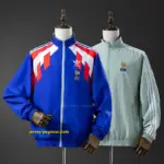 French Reversible Jacket Windbreaker - Blue & Mint Green