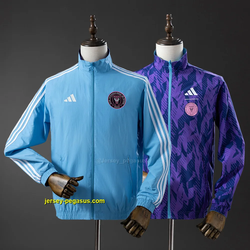 Inter Miami Reversible Anthem Jacket Windbreaker - Blue-Purple Inter Miami Reversible Anthem Jacket Windbreaker - Blue-Purple