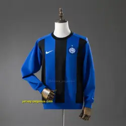 Inter Milan Long-sleeved Sweatshirt - Dark Blue & Black M