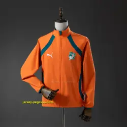Ivory Coast 2026 Reversible Jacket Windbreaker - Green & Orange