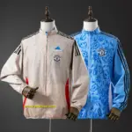 M-U Reversible Jacket Windbreaker - Beige&Blue