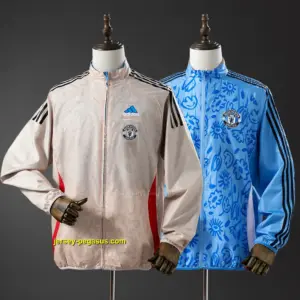 M-U Reversible Jacket Windbreaker - Beige&Blue