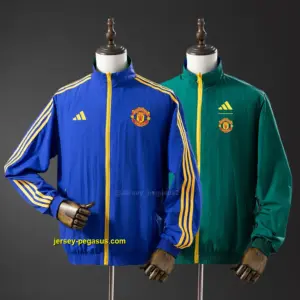M-U Reversible Jacket Windbreaker - Blue & B Army Green