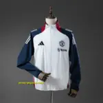 M-U Windbreaker - White & Navy Blue