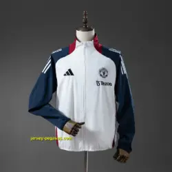 M-U Windbreaker - White & Navy Blue