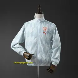Manchester City Reversible Jacket Windbreaker - White & Mint Green