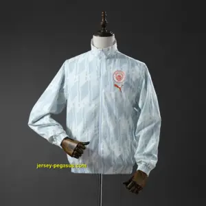 Manchester City Reversible Jacket Windbreaker - White & Mint Green