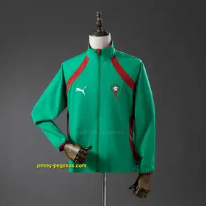 Morocco 2026 Reversible Jacket Windbreaker - Red & Green