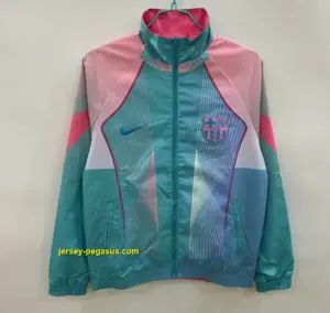 B-- pink green reversible windbreaker jacket