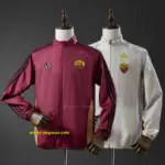 Roma Reversible Jacket Windbreaker - Red & Beige